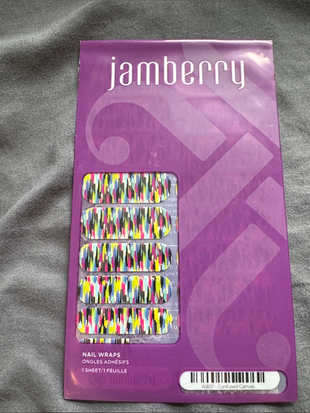 Jamberry Multicolor Abstract Stripe Nail Wraps